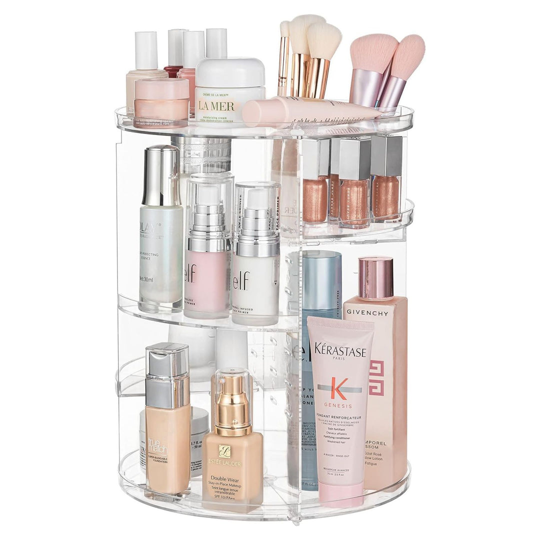 UNIQ 360 - Degree Rotating Makeup Organizer - Clear - Organiser