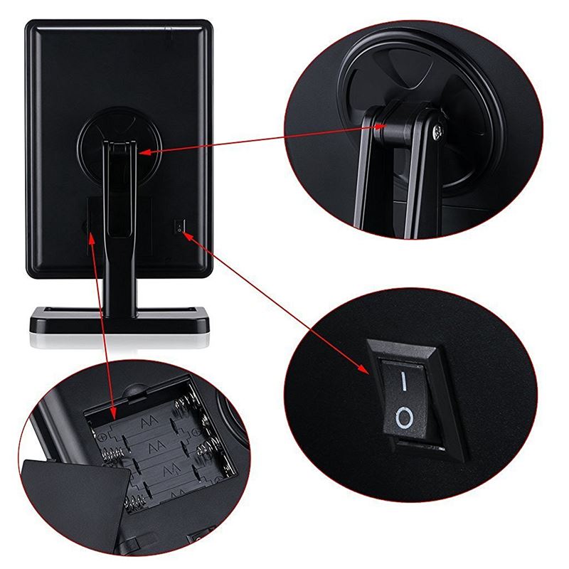 UNIQ Hollywood Makeup Mirror with light and 10x magnifying mirror - | Fashiongirl